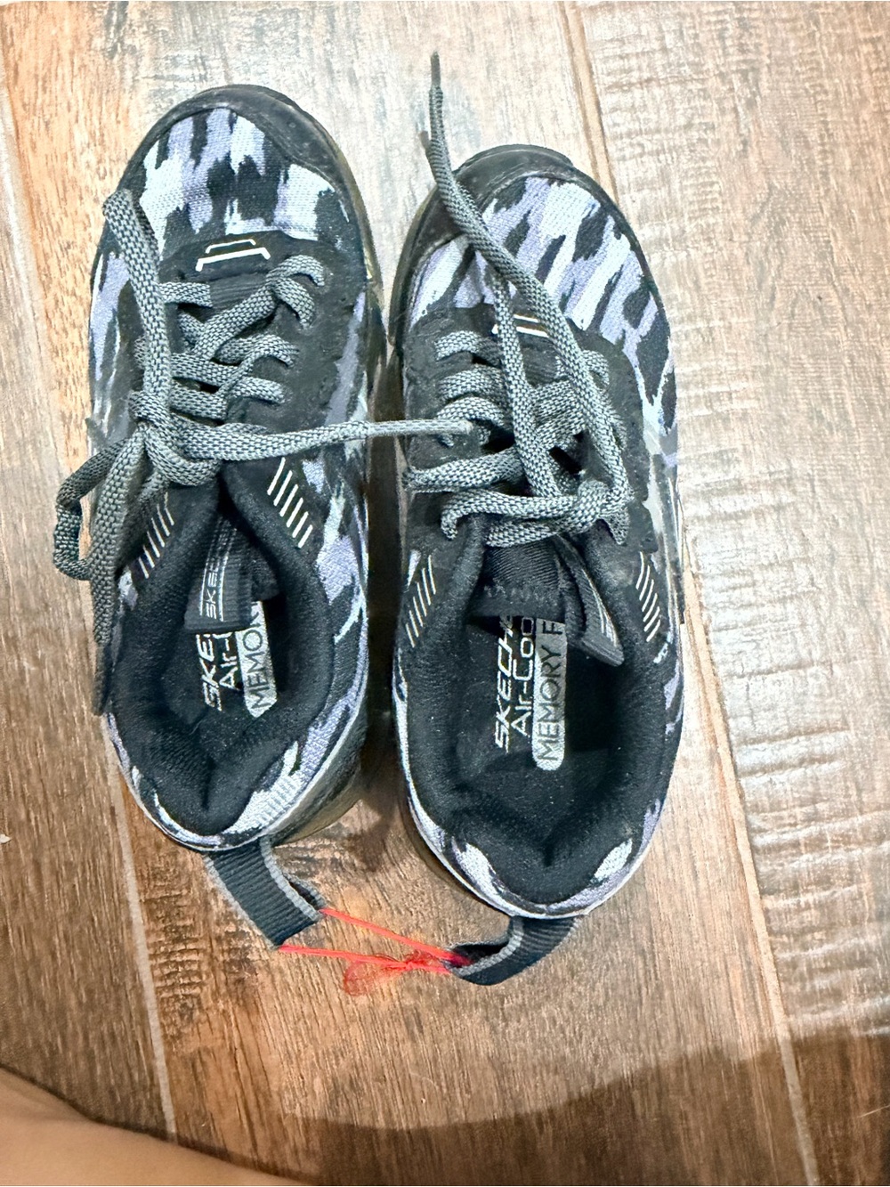 Skechers Kids Black & Gray Memory Foam Sneakers
